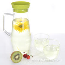 Glass Carafe with Stainless Steel Silicone Lid